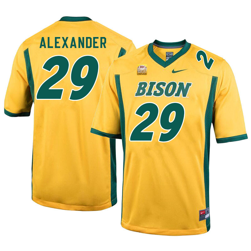 Men #29 Jaquise Alexander North Dakota State Bison College Football Jerseys Sale-Yellow - Click Image to Close